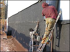 J-Drain Wall System installation
